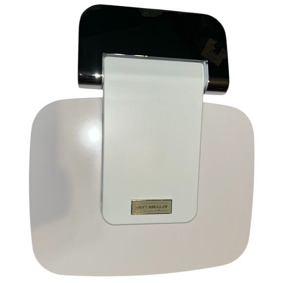 Autumn Lane Folding Shower Seat Wall Mounted Up to 350 lb Polished Chrome White - Picture 1 of 2